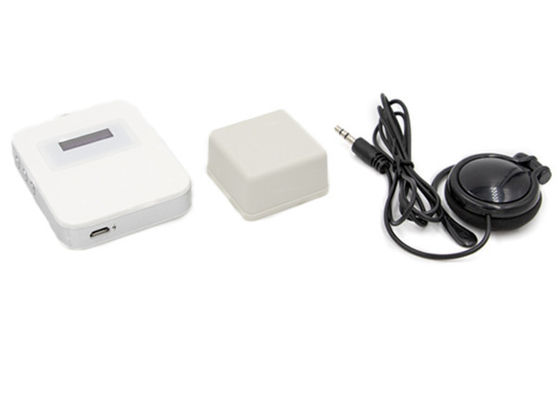Άσπρα χρώματος ακουστικά συστήματα ξεναγών οδηγών ασύρματα ακουστικά με την μπαταρία λίθιου